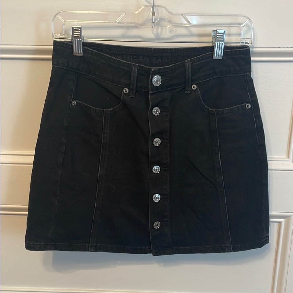 American Eagle Outfitters Black A-line Mini Skirt